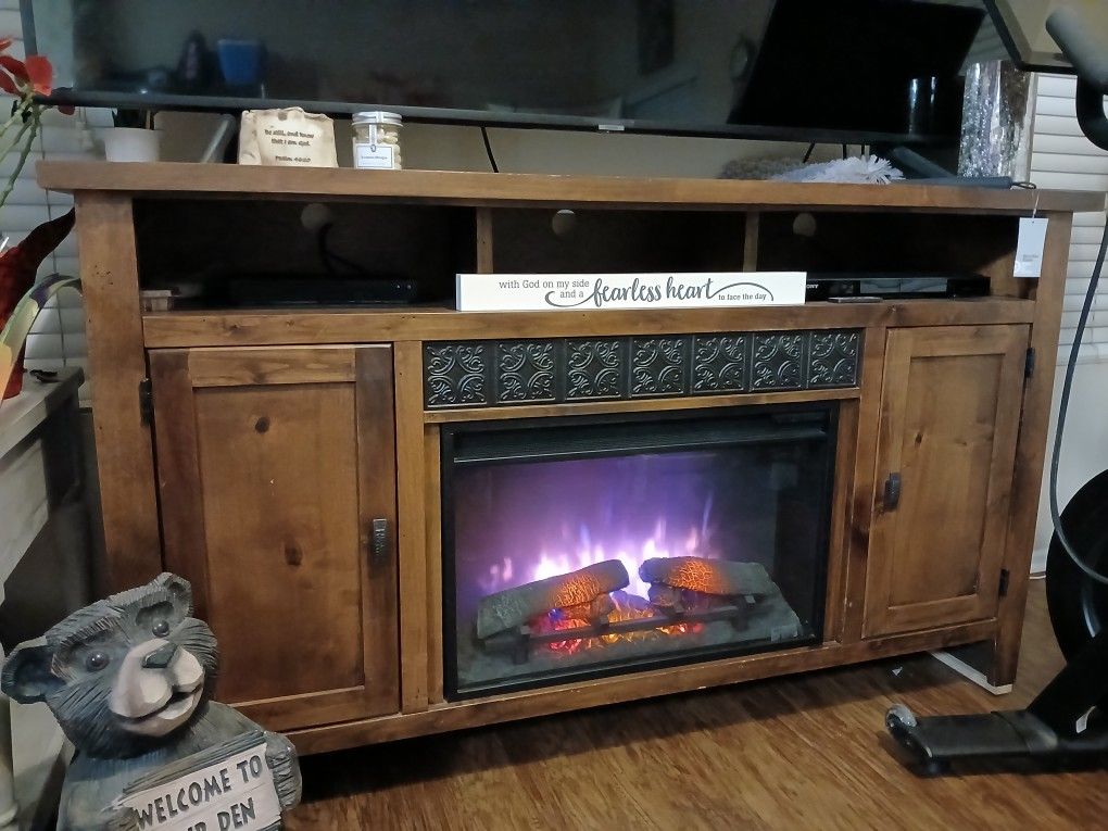 Fireplace Entertainment Center w/storage 