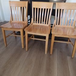 3 Solid Wood Chairs