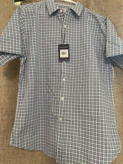 Men Plaid Shirt Large
