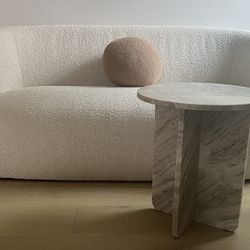 CB2 Gwyneth 68" Ivory Boucle Loveseat 