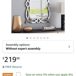 Large Antique Wall Mirror Ornate Glass Framed Venetian Decor Mirror Bedroom,Bathroom, Living Room (W 27.5" X H 39.4" Square)