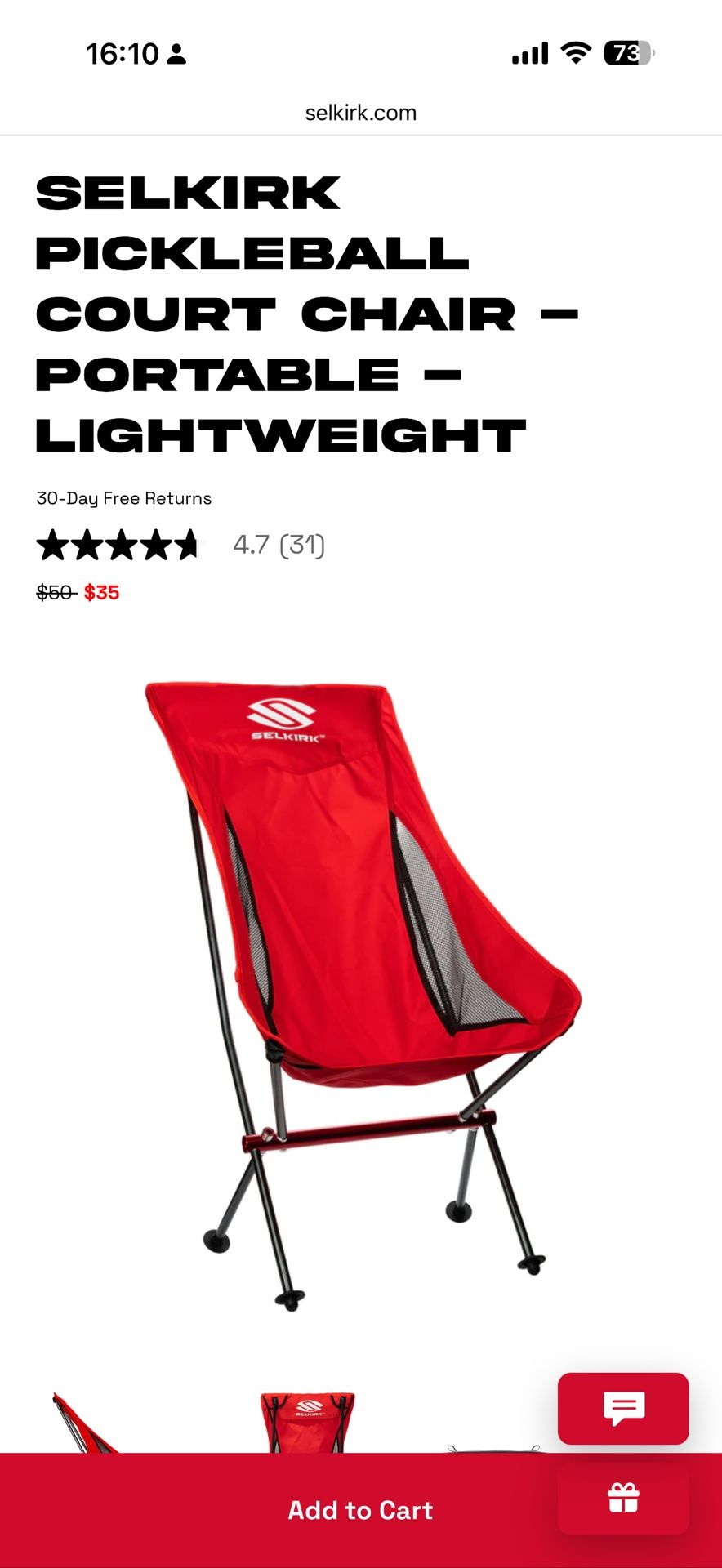 Two Selkirk Collapsible Chairs