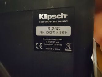 Klipsch r25c center speaker