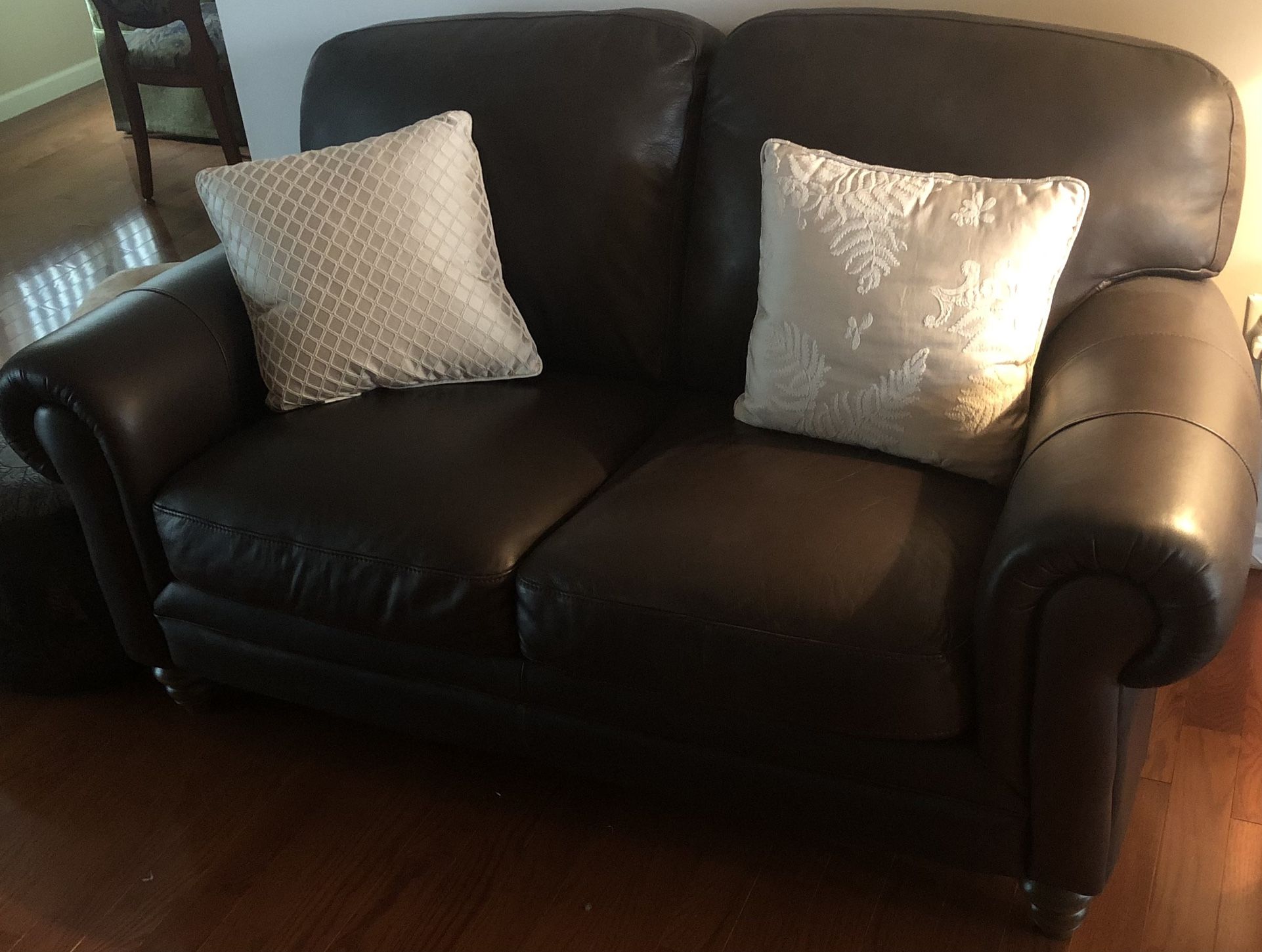 Coach Brown Leather Loveseat – 2 of 3 Matching Set (Barely Used)