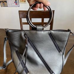 STEEL GREY PURSE