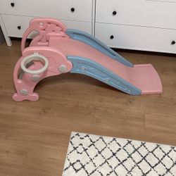 pink and blue toddler side playground