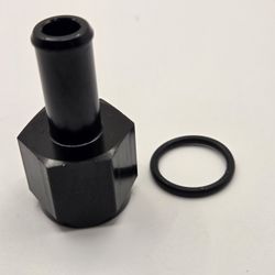 Anodized Aluminum Oil Cooler ATF Fitting - Push On Barb, AN10 Female to 12mm (1/2")