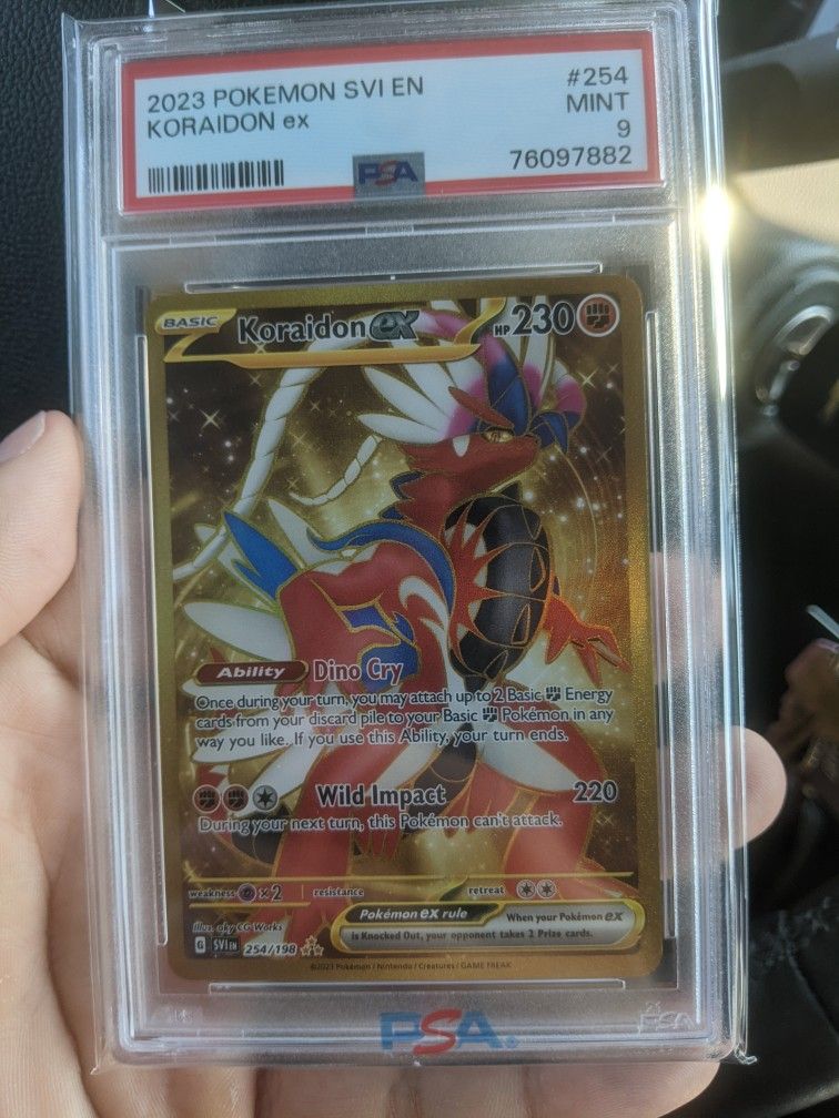 Pokemon Hyper rare gold Koraidon Ex PSA 9