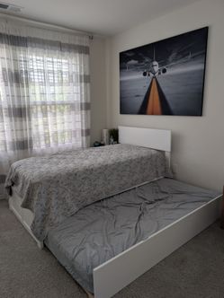 White bed frame
