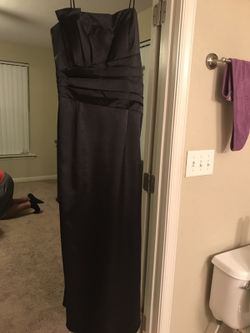 Black strap gown dress