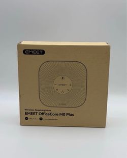 EMEET Conference Speakerphone M0 Plus Bluetooth USB-C 360 AI Mics Black