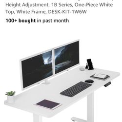 Like New Memory Height White Desk