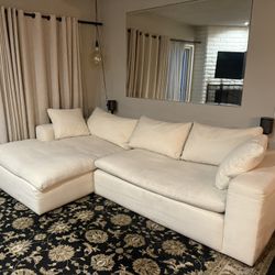 ☁️ Custom Cloud-Couch Sectional Sofa  • Deep Seat • Cream ☁️