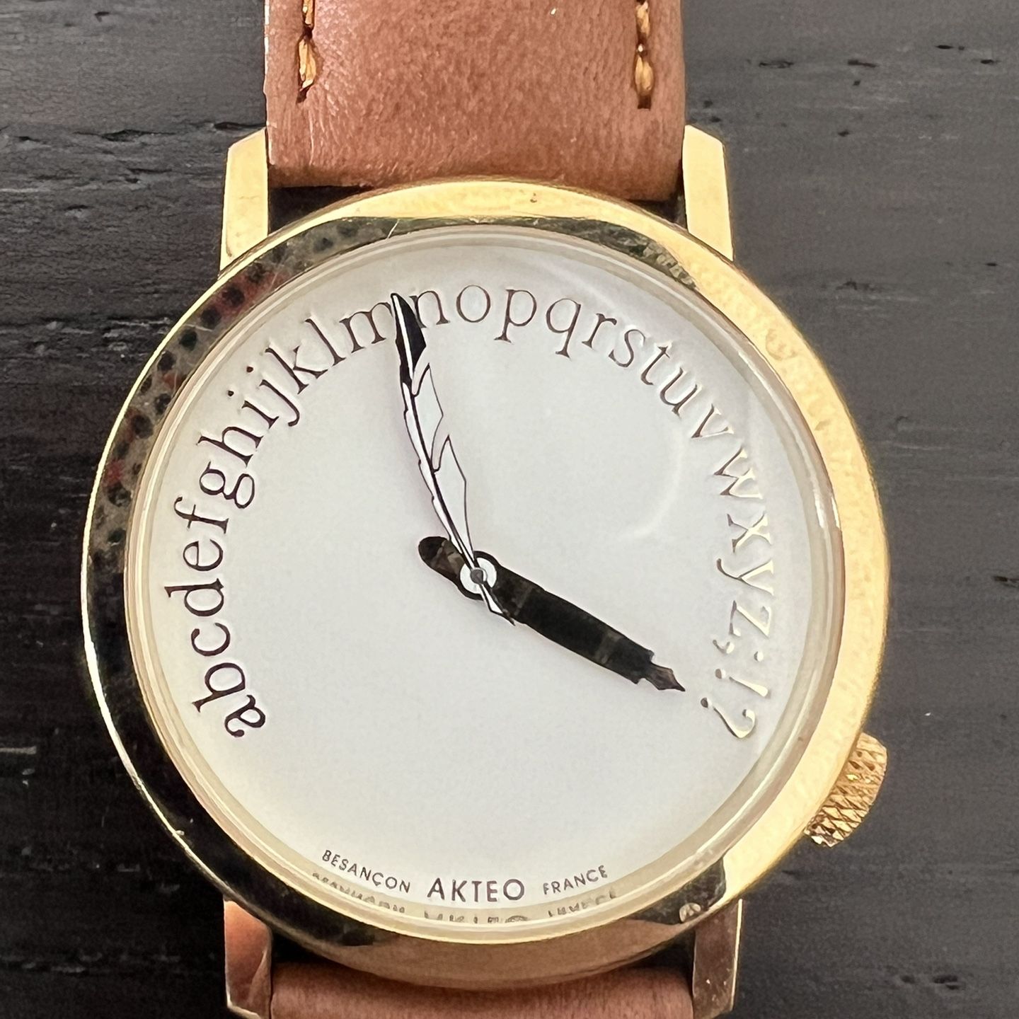 Working AKTEO Unisex Watch LITERATURE/LETTERS Feather & Pen 32mm New Black Strap Akteo Watch - Etsy main image 3