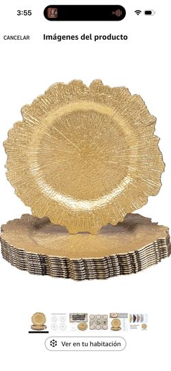 13-inch golden charging plates