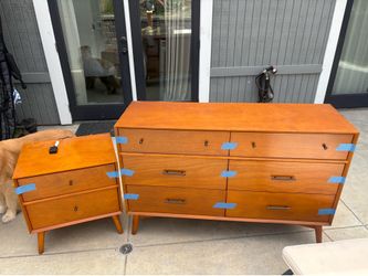 Midcentury Modern Dresser & night stand