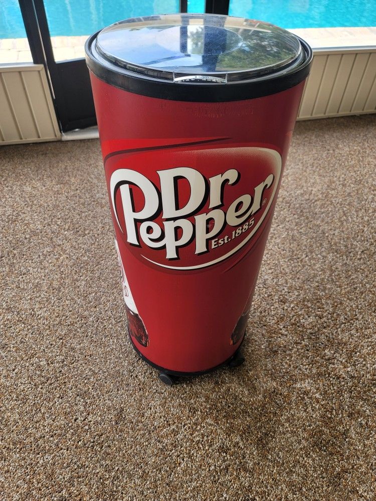 Dr Pepper Rolling Cooler