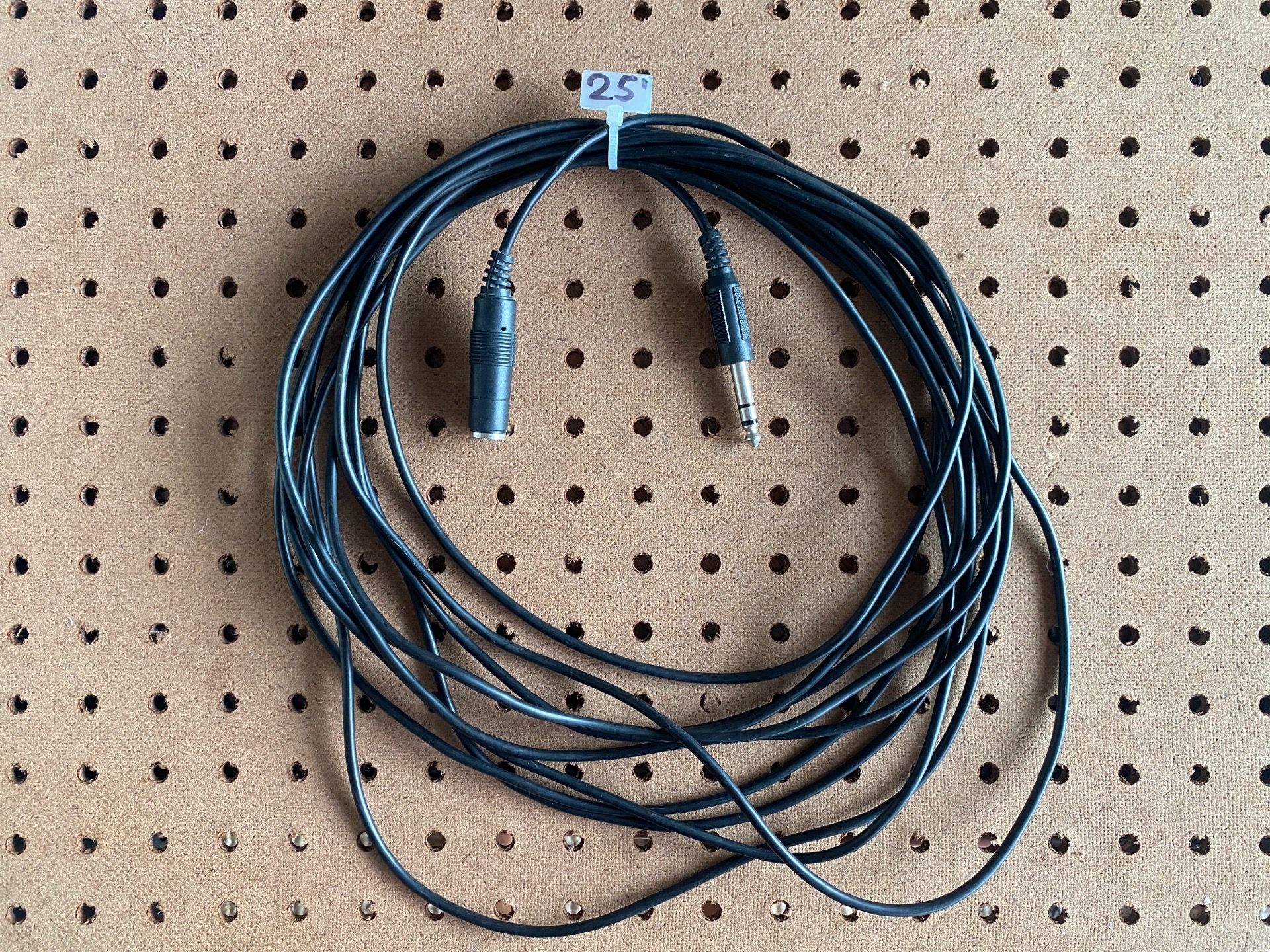 25 ft Professional 1/4” TRS Headphone Extension Cable