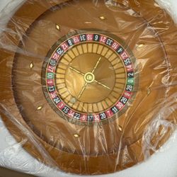 Leyndo 20 Inch Wooden Roulette Wheel with Roulette Balls Casino 