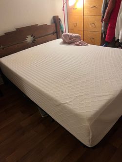 Selling mattress and frame; clean, lightly used.