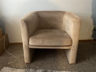 Chair - Camel Color, Semi Circle 