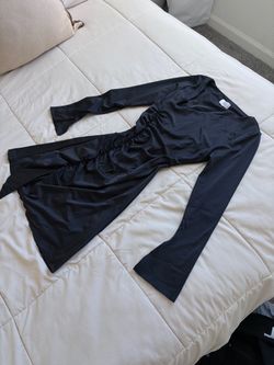 Black Long Sleeve Mini Dress
