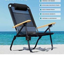 Premium backpack beach chair for adults.
