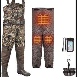 TIDEWE Chest Waders with Boots Hanger for Men, Realtree MAX5 Camo Waterproof Fishing Bootfoot Waders for Fishing & Hunting Side 13