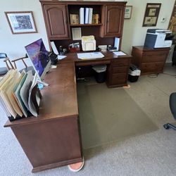 Oak Office Desk Suite