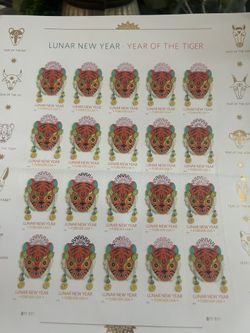 LUNAR NEW YEAR 2022 FOREVER STAMPS BOOK OF 20 USPS FIRST CLASS