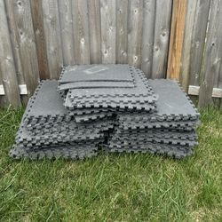 Foam Garage Square Tiles Gray Exercise Gym Flooring Tiles