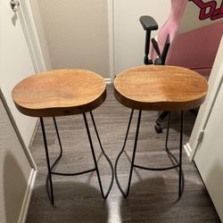 Set of 2 Modern Wood stools
