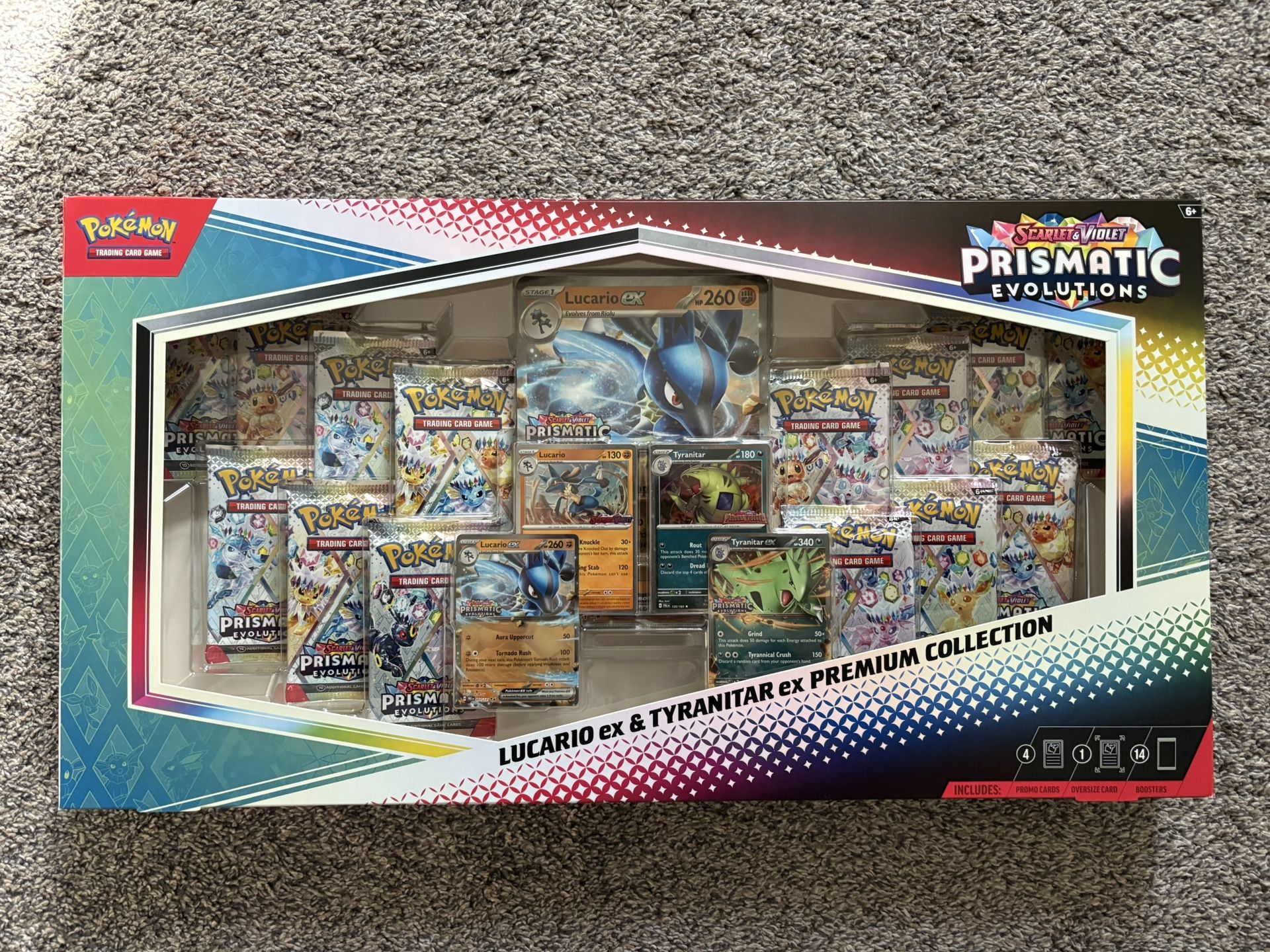 Prismatic Evolutions Lucario ex & Tyranitar ex Premium Collection