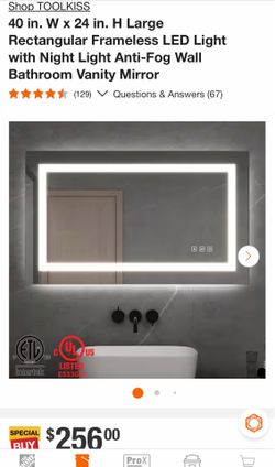 Toolkiss vanity mirror with led light