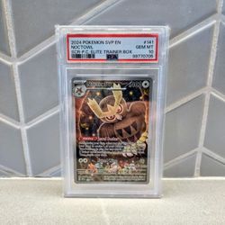 Pokemon Stellar Crown Pokemon Center Elite Trainer Box Promo Noctowl 141 PSA 10!