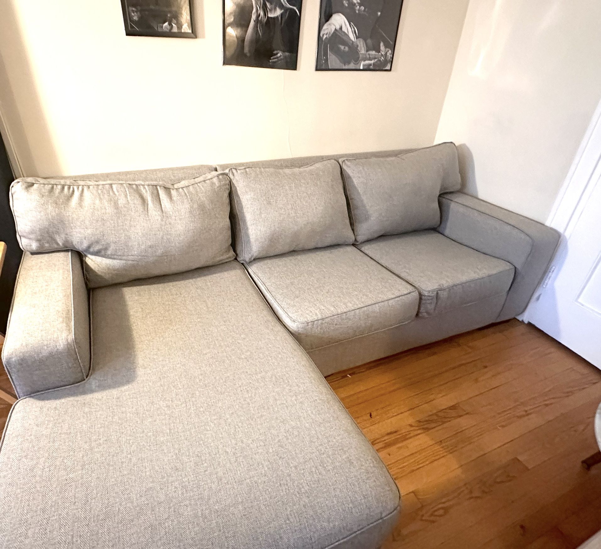 Freshly Cleaned Quality Gray Sofa!