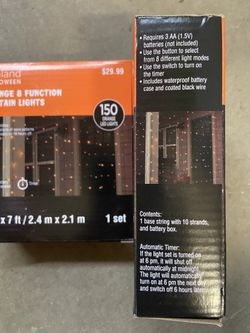 Orange Curtain Lights (2 Boxes)