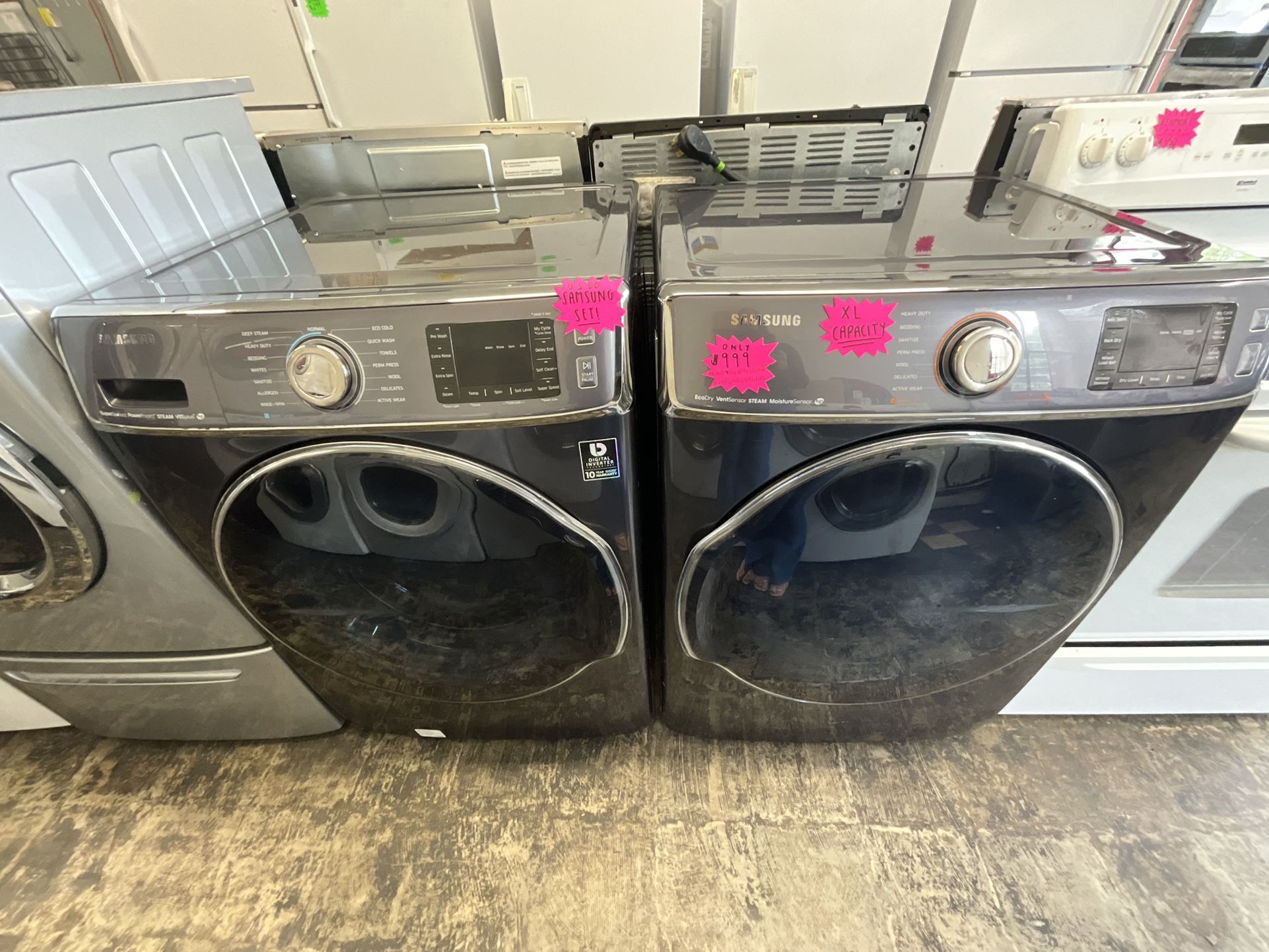 USED SAMSUNG WASHER AND DRYER SET