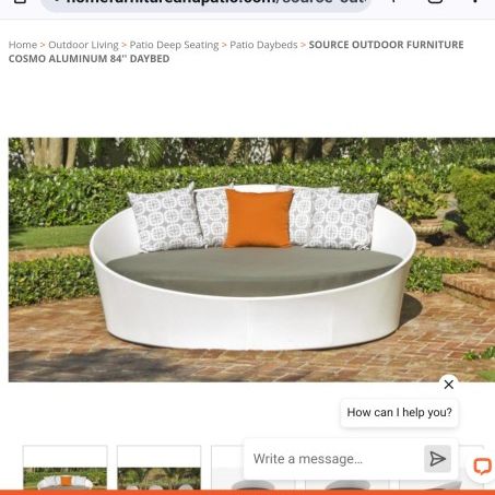 84" Patio Outdoor Daybed With Sunbrella Cushions And Lots Toss Pillows 