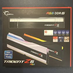 G.Skill Trident Z5 RGB DDR5-7200 48GB (2x24GB) 36-46-46-115 1.35V RAM (White)