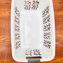New  White  Sterilite Rectangle  Laundry Basket 