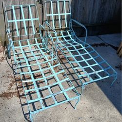 Rare Vintage Chaise Lounge Chairs