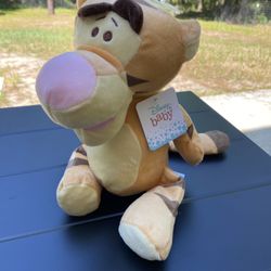 Disney Baby Winnie The Pooh Tigger Plush Soft Toy With Jingle - 9.5" Brand New 