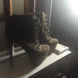 Olive green bootie size 10