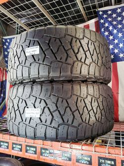 ✅ 2 USED TIRES 37X13.50R24 TOYO OPEN COUNTRY R/T ALL TERRAIN OFF-ROAD 37/13.5R24