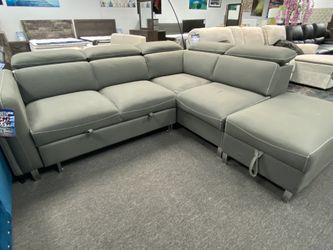 💛😜 SOFT GREY SLEEPING SECTIONAL W/ STORAGE 😜💛