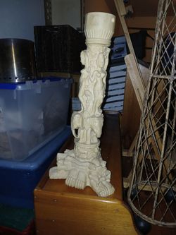 Antique Or Style Neoclassical Mythology Heavy Hand Carved Alabaster
