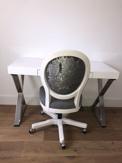 White makeup office ultra modern vanity desk