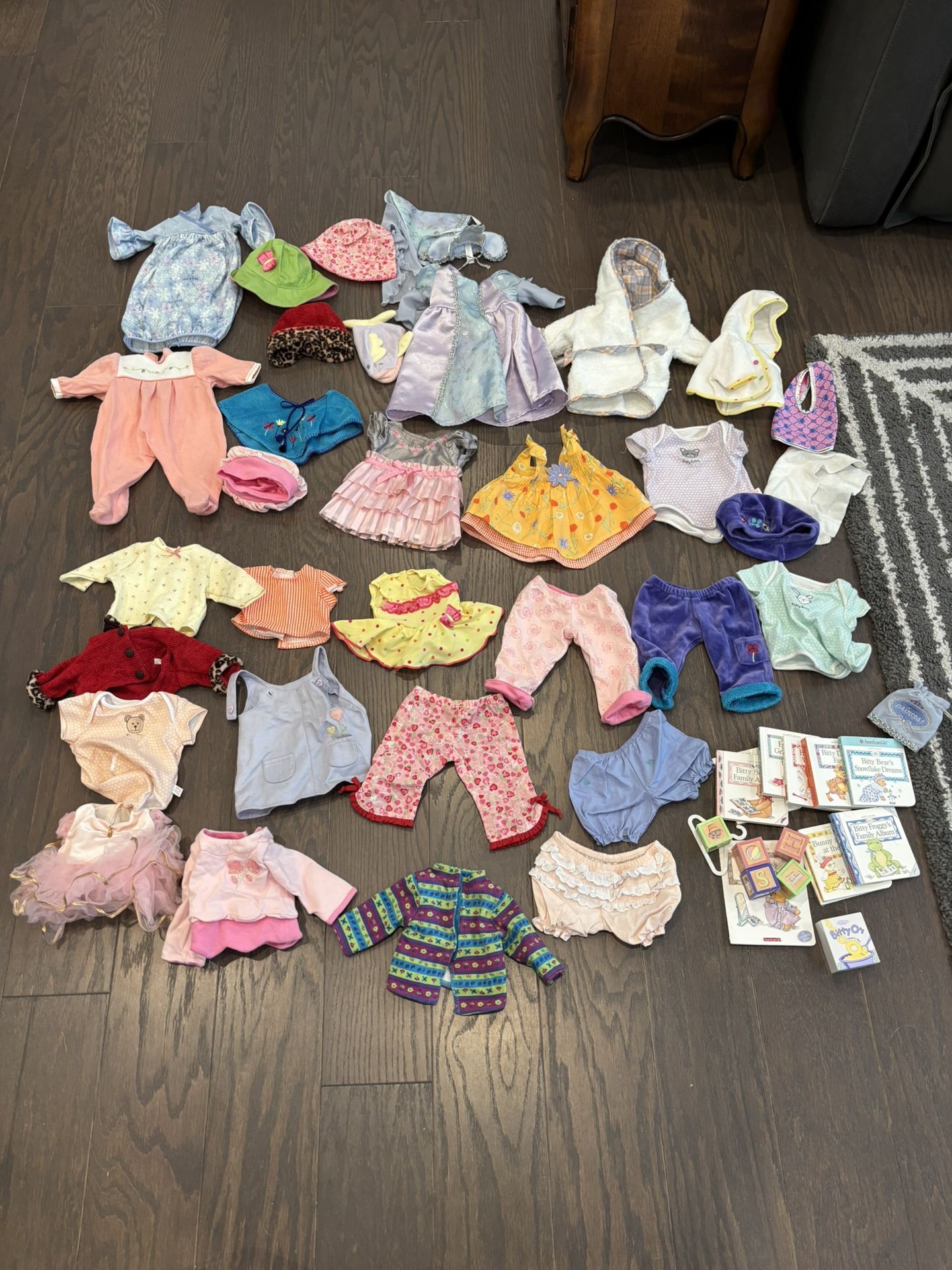 Huge lot American Girl Bitty Baby clothes and accessories