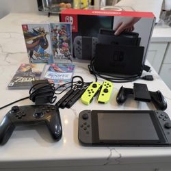Nintendo Switch + Games and Controllers
